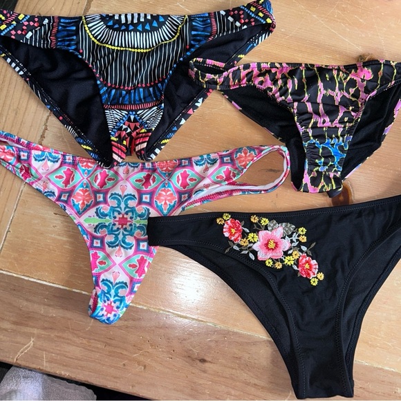 Colorful Bikini Bottoms Set of 4 - Picture 1 of 5